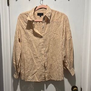 NILI LOTAN Andree eyelet button down blouse
